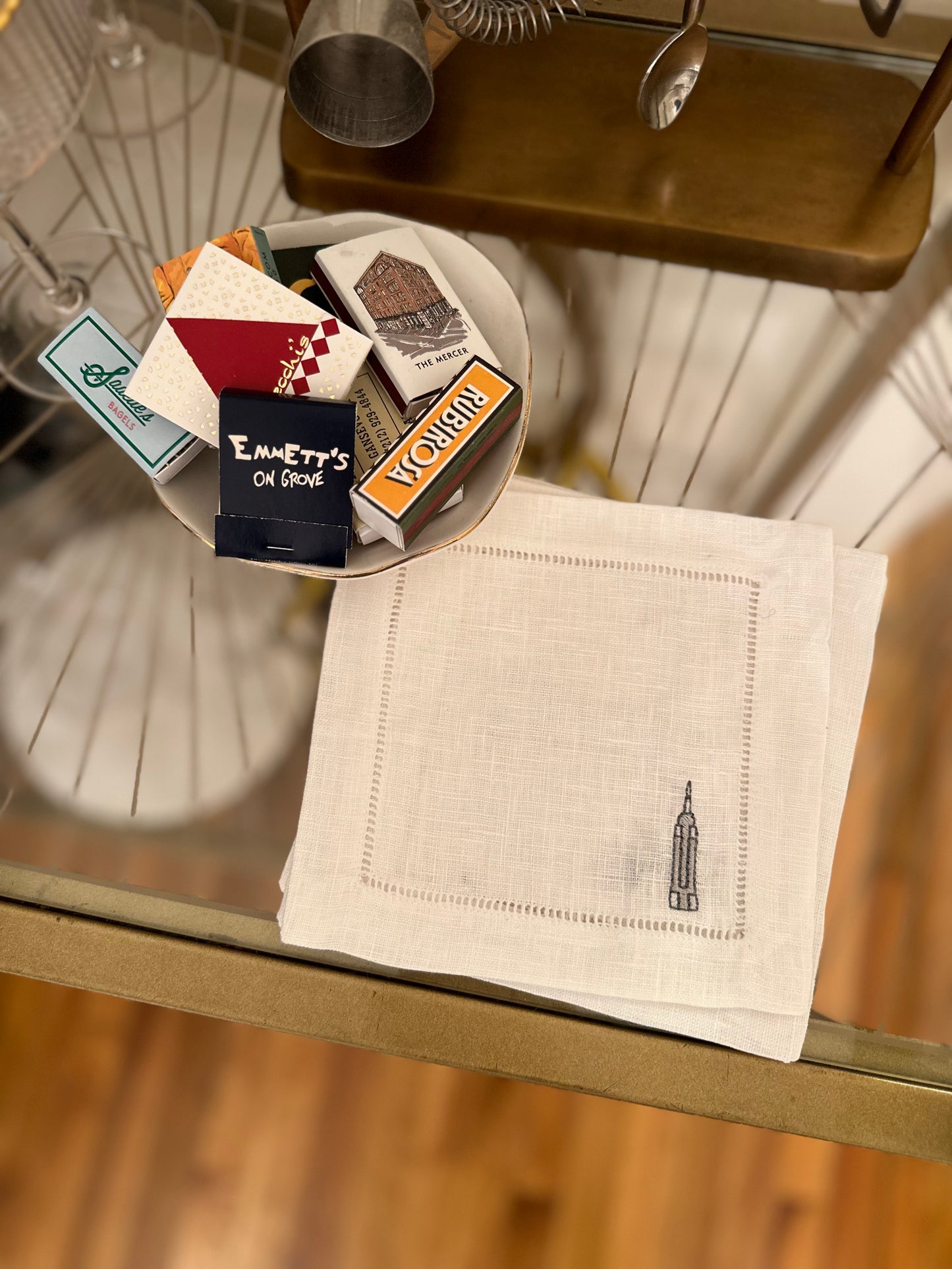 NYC Icon Embroidered Cocktail Napkin Set