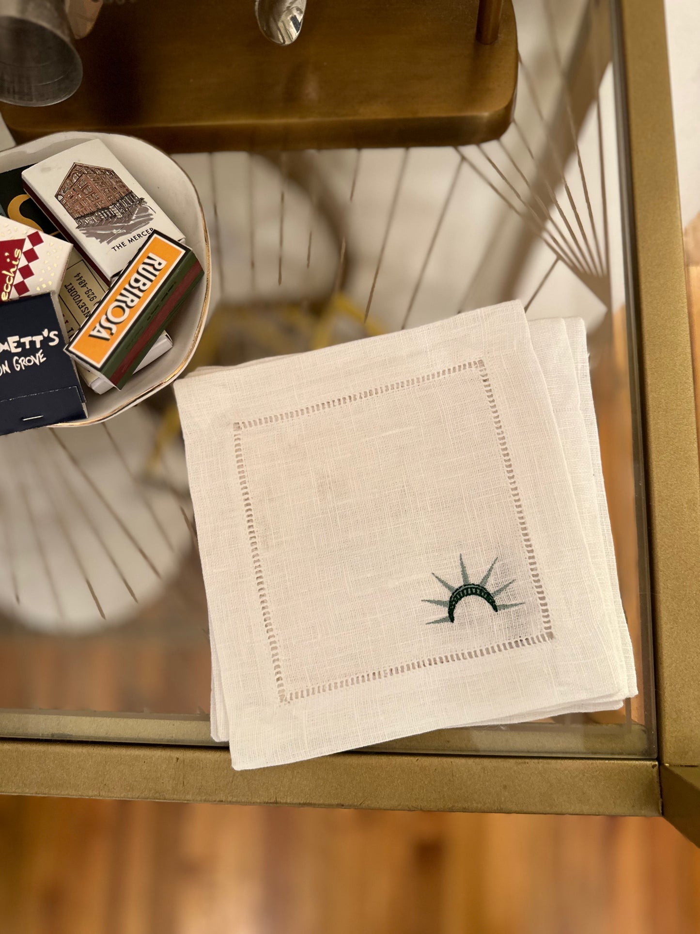 NYC Icon Embroidered Cocktail Napkin Set