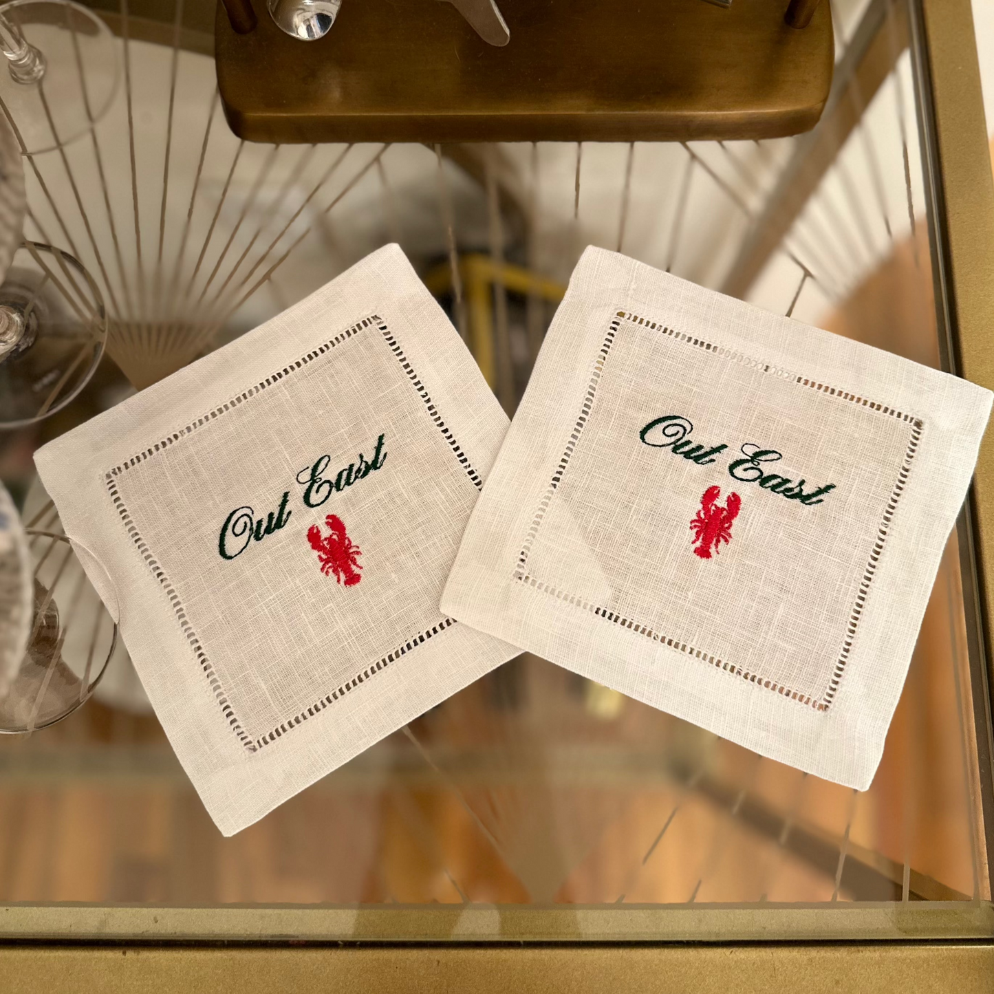 Out East Embroidered Cocktail Napkin Set
