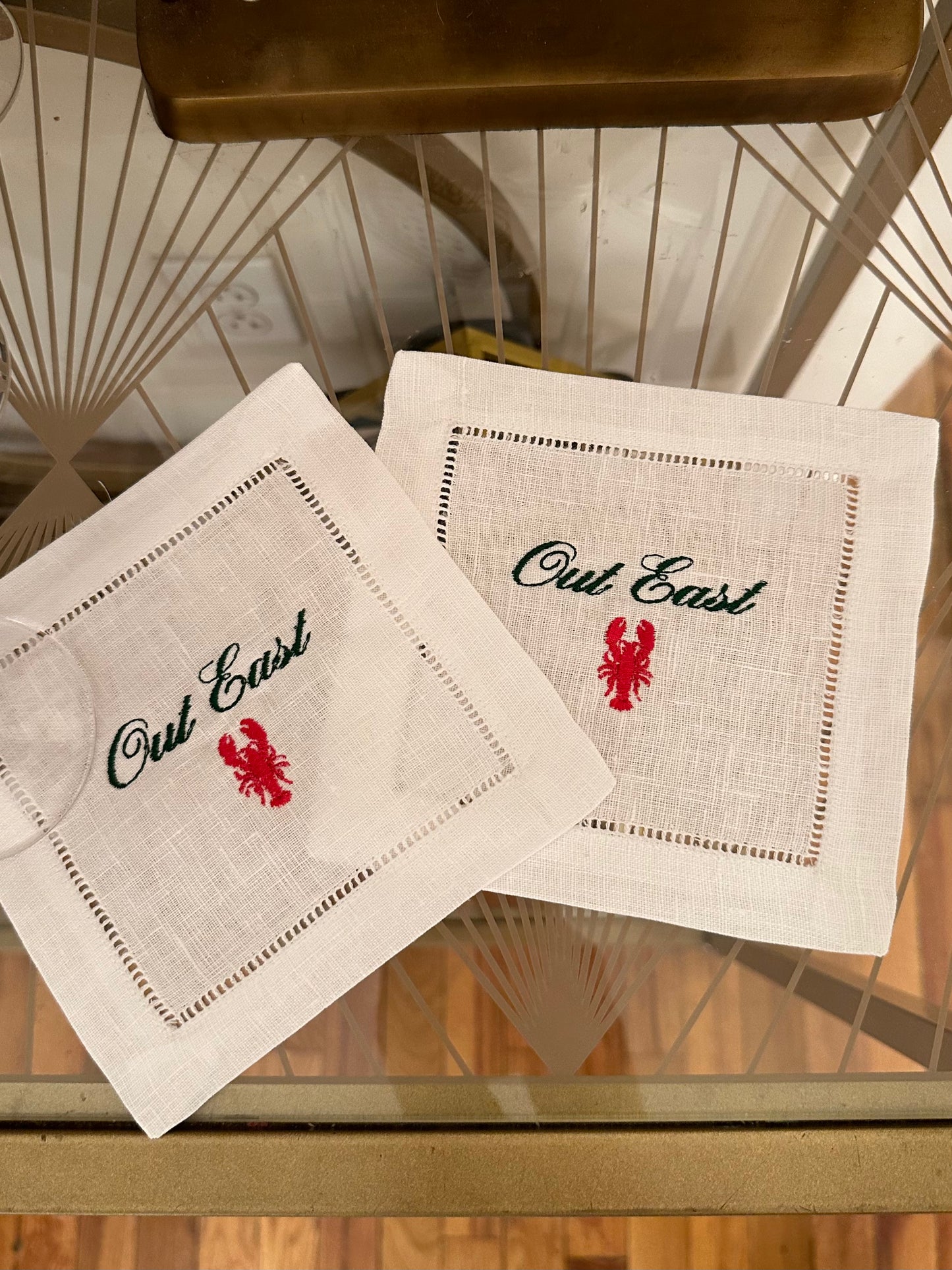 Out East Embroidered Cocktail Napkin Set