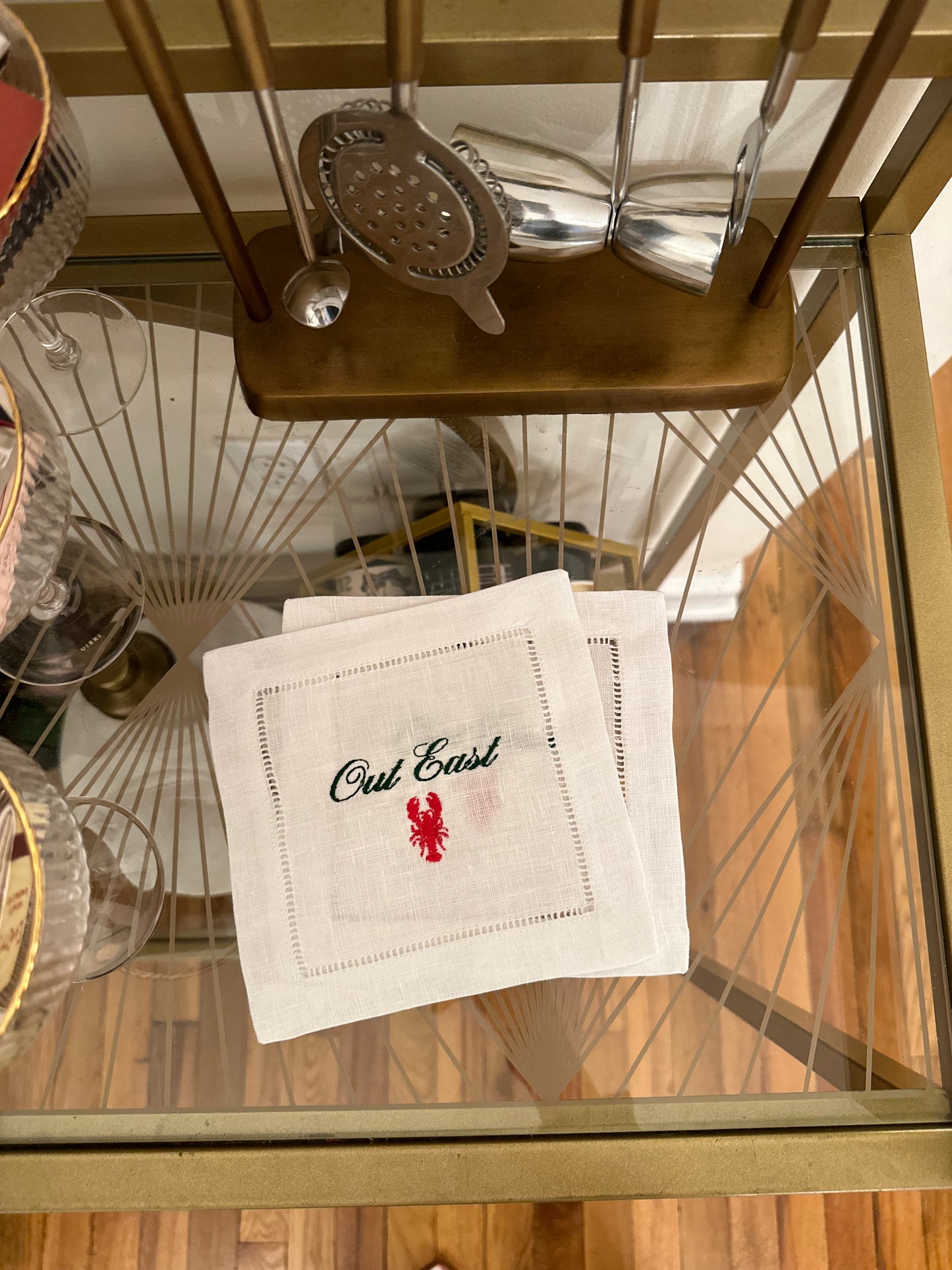 Out East Embroidered Cocktail Napkin Set