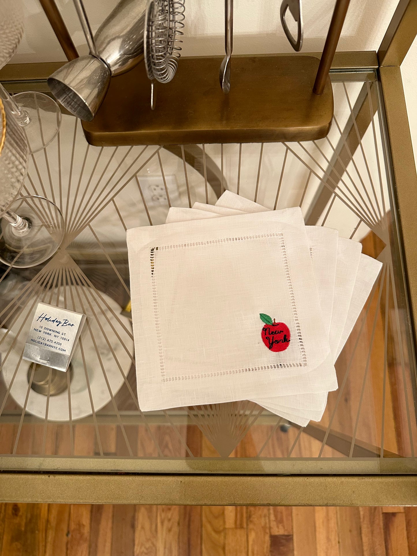 NYC Icon Embroidered Cocktail Napkin Set